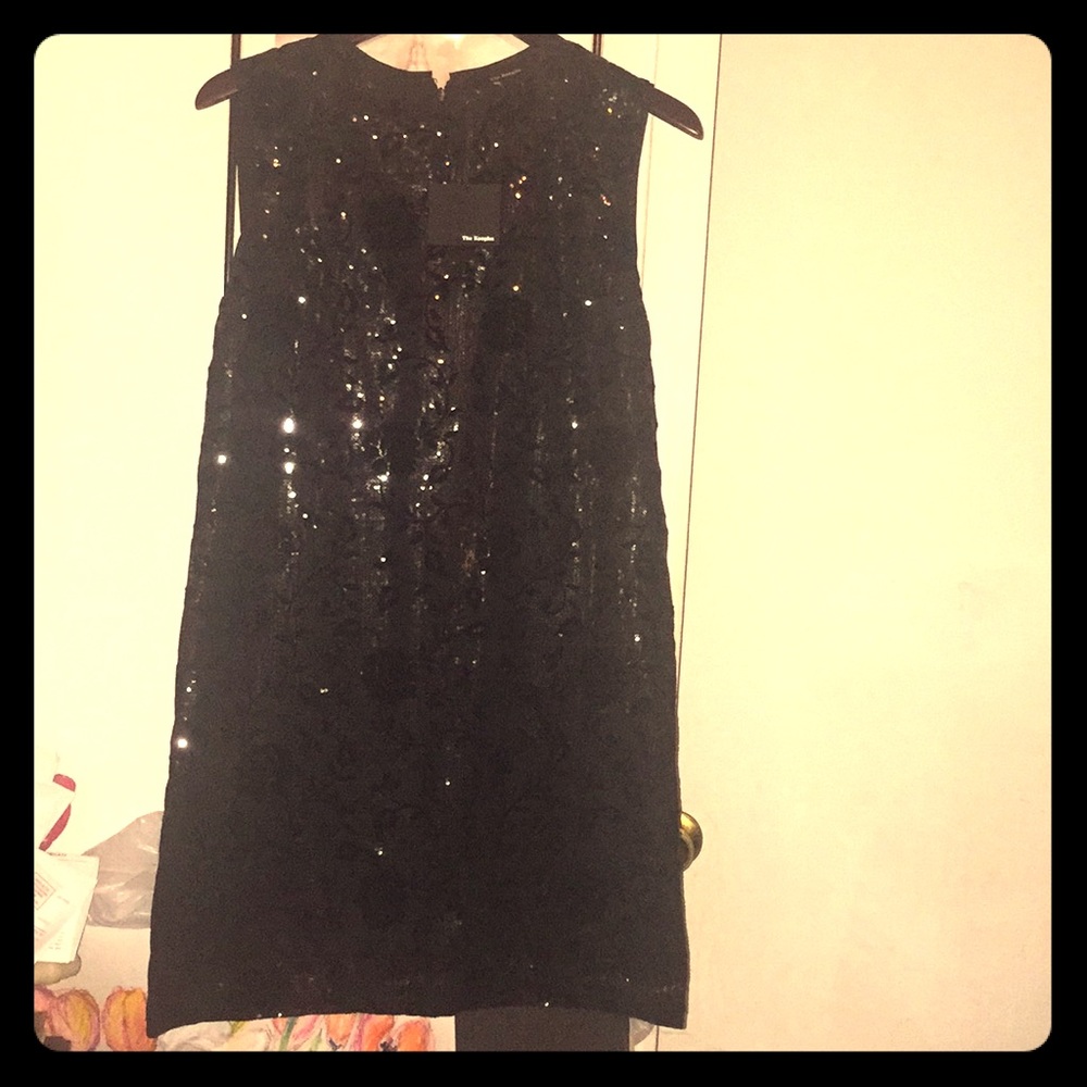 Sequin Velvet Black Dress The Kooples Sz 3